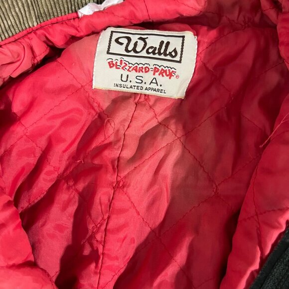 Walls Blizzard-Pruf Insulated Thrashed  Coveralls‎ Corduroy Collar USA Made M - Picture 3 of 9